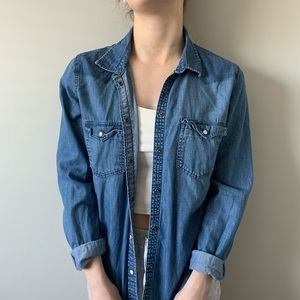 Denim flannel jacket